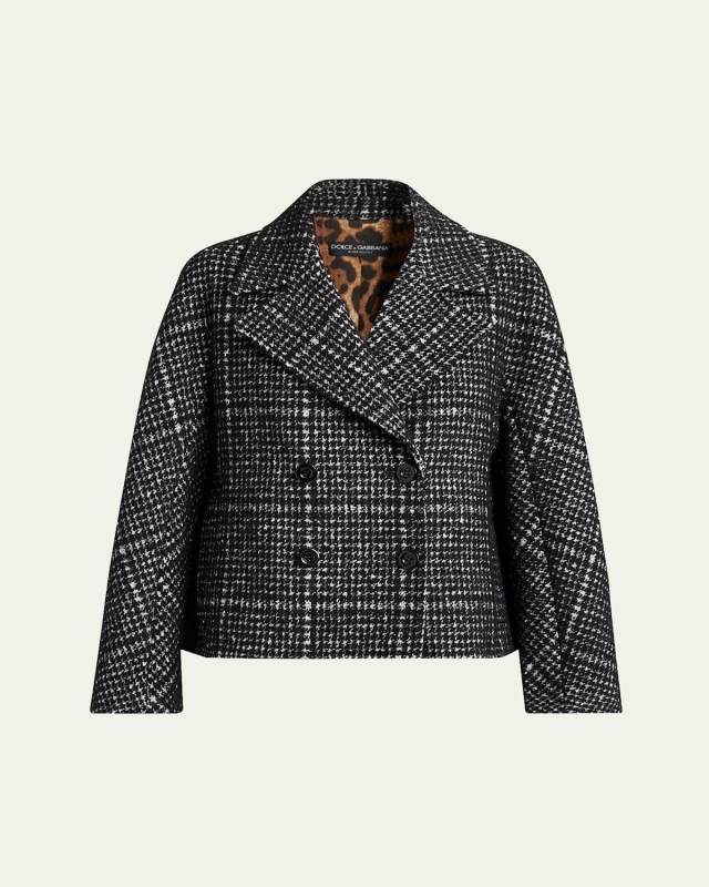 Check Pied Poule Double-Breasted Jacket